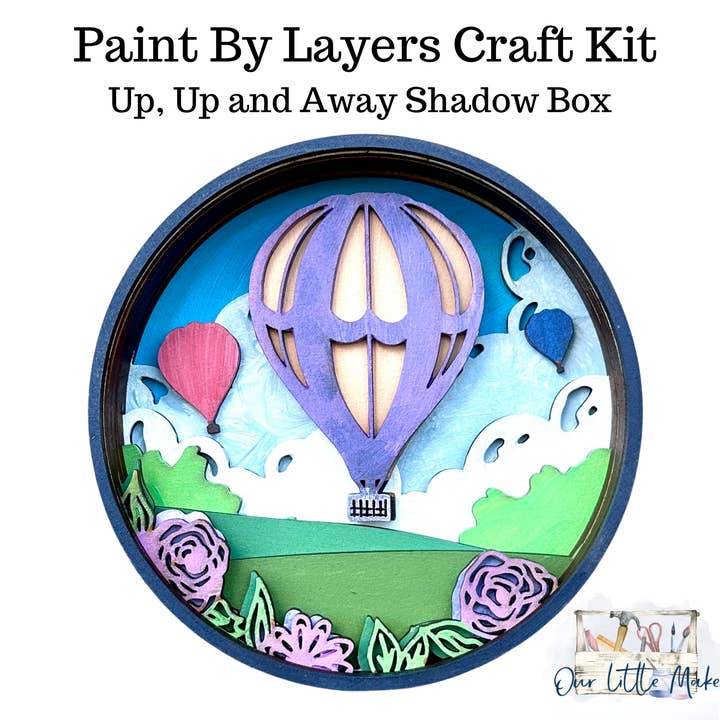 Up, Up and Away Shadow Box Kit for wholesale by Our Little Makery