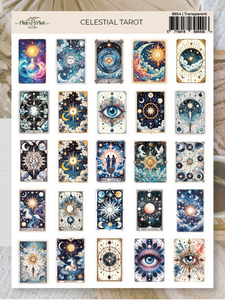 Tarot céleste | Autocollants pour la vente par Plan & Plot Studio