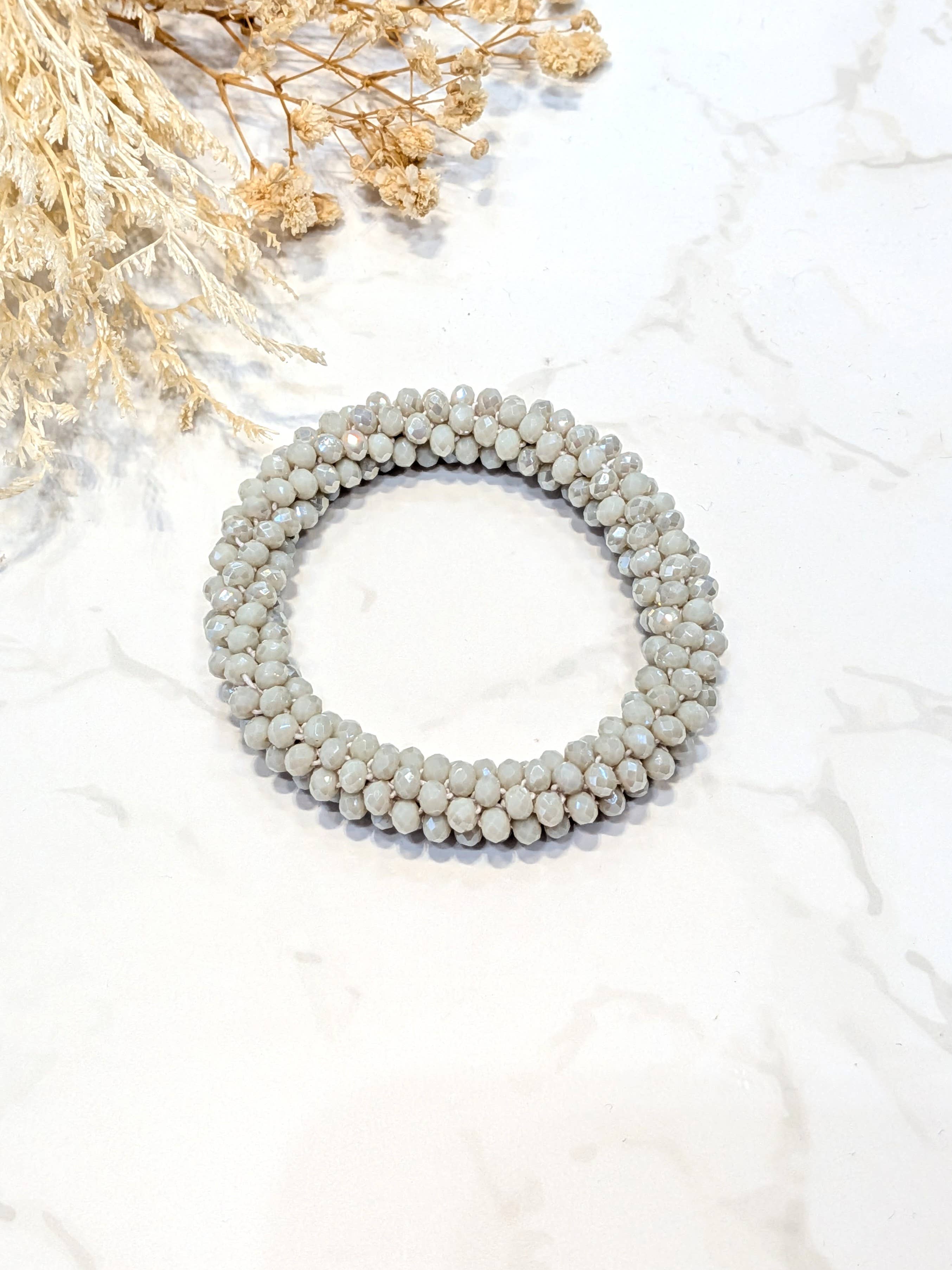 LOLO & YAYA - Wholesale Link & Chain Bracelet - White-tone crystal effect bracelet12