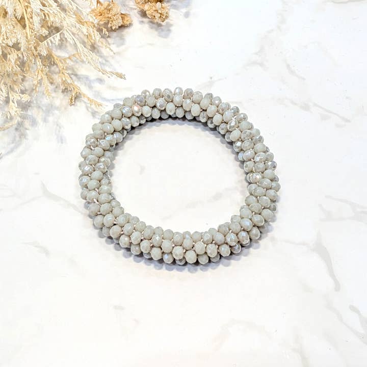 LOLO & YAYA - Wholesale Link & Chain Bracelet - White-tone crystal effect bracelet12