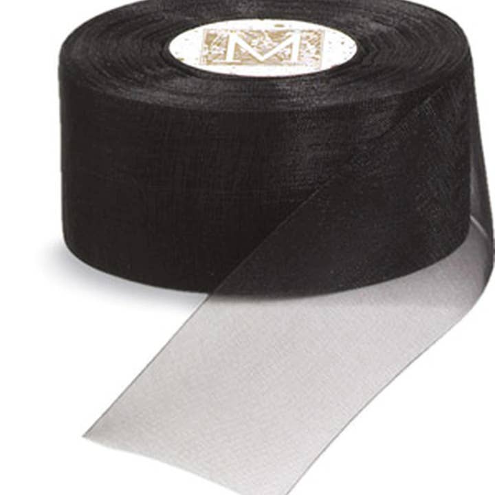Organdy Ribbon - Black for wholesale by MIDORI Inc.