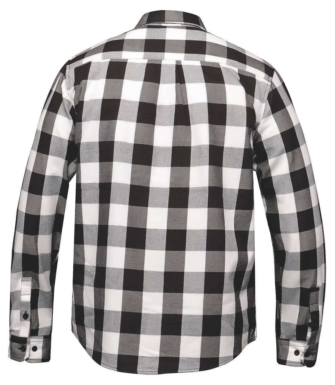 Camicia da uomo in flanella bianca e nera all'ingrosso