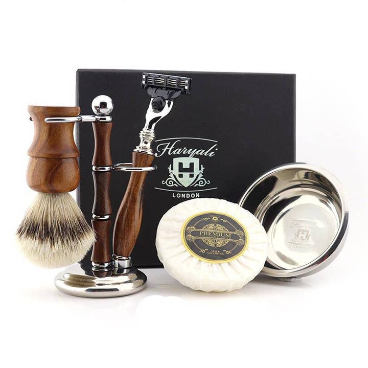Haryali London - Wholesale Shaving Set/Kit - Men's - Haryali's Wooden Shaving Set4