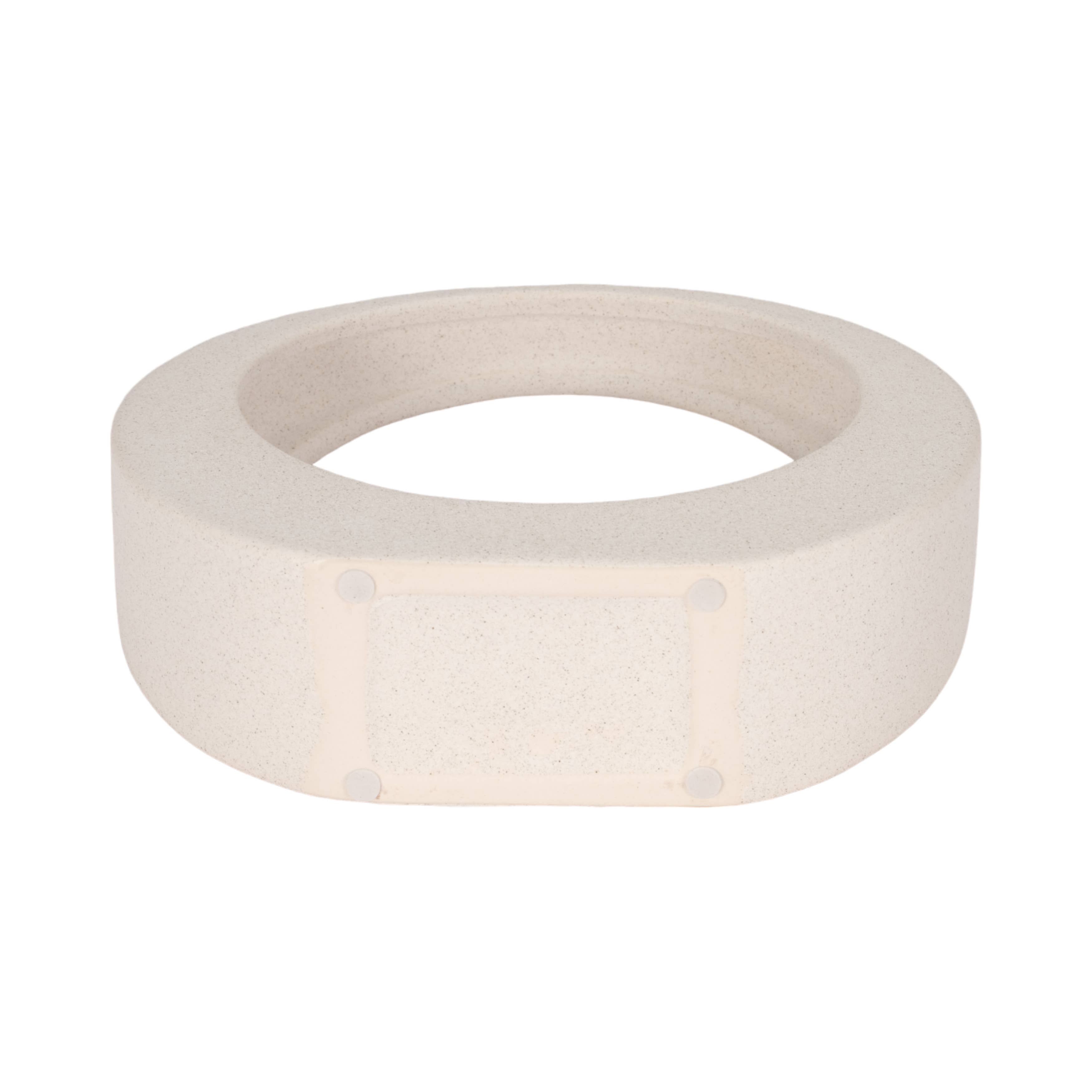 Sagebrook Home - Wholesale Tafelbladdecoratie - Keramisch Modern Cirkelvormig Decoratief Object - Wit, 8 in.10