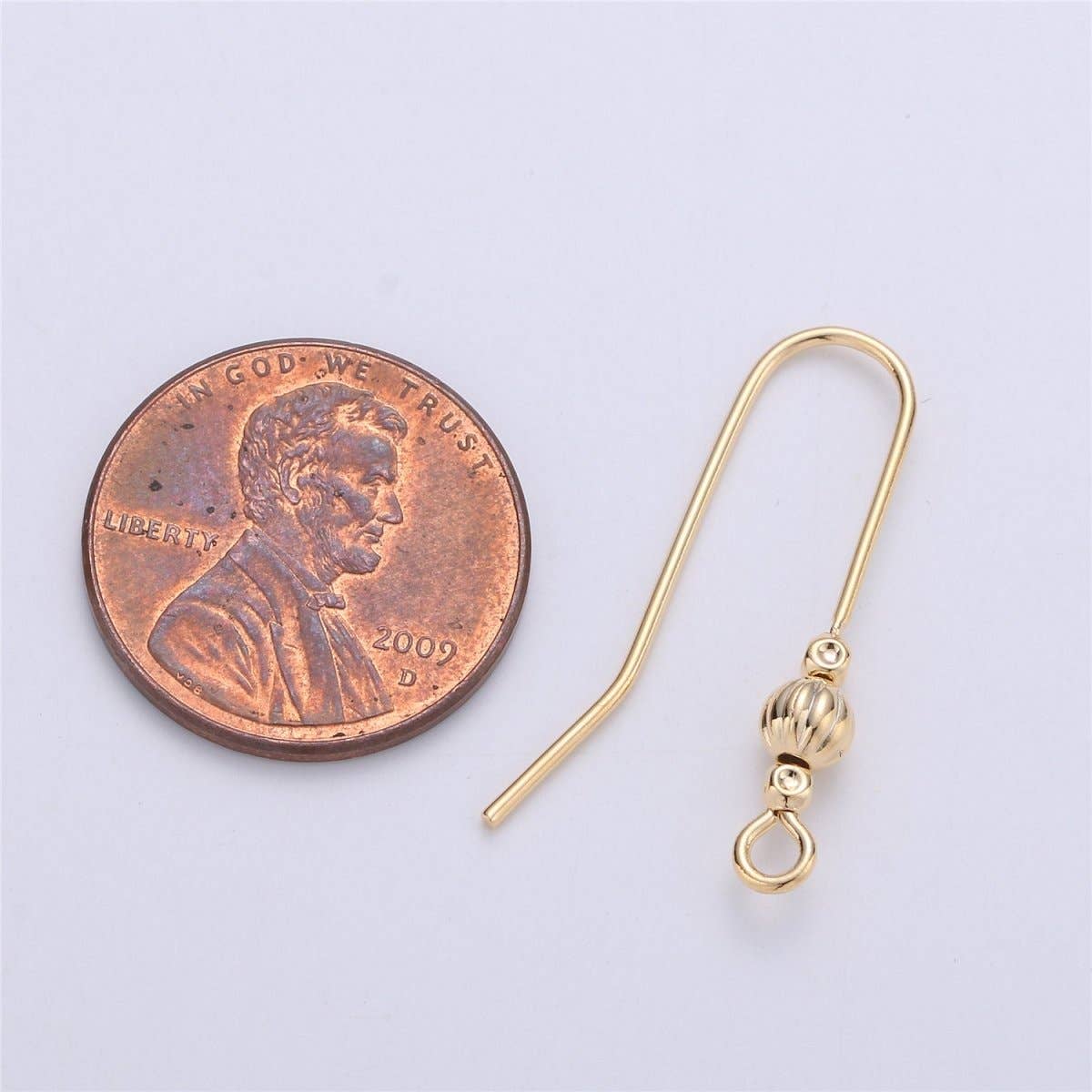 Aim Eternal - Wholesale Dangle Earrings - Ear Hooks 14k Gold Filled Ear Wires with Open Link for Charm, Handmade Earring Findings, Gold Earwires, DIY Jewelry Supply Component K-2222