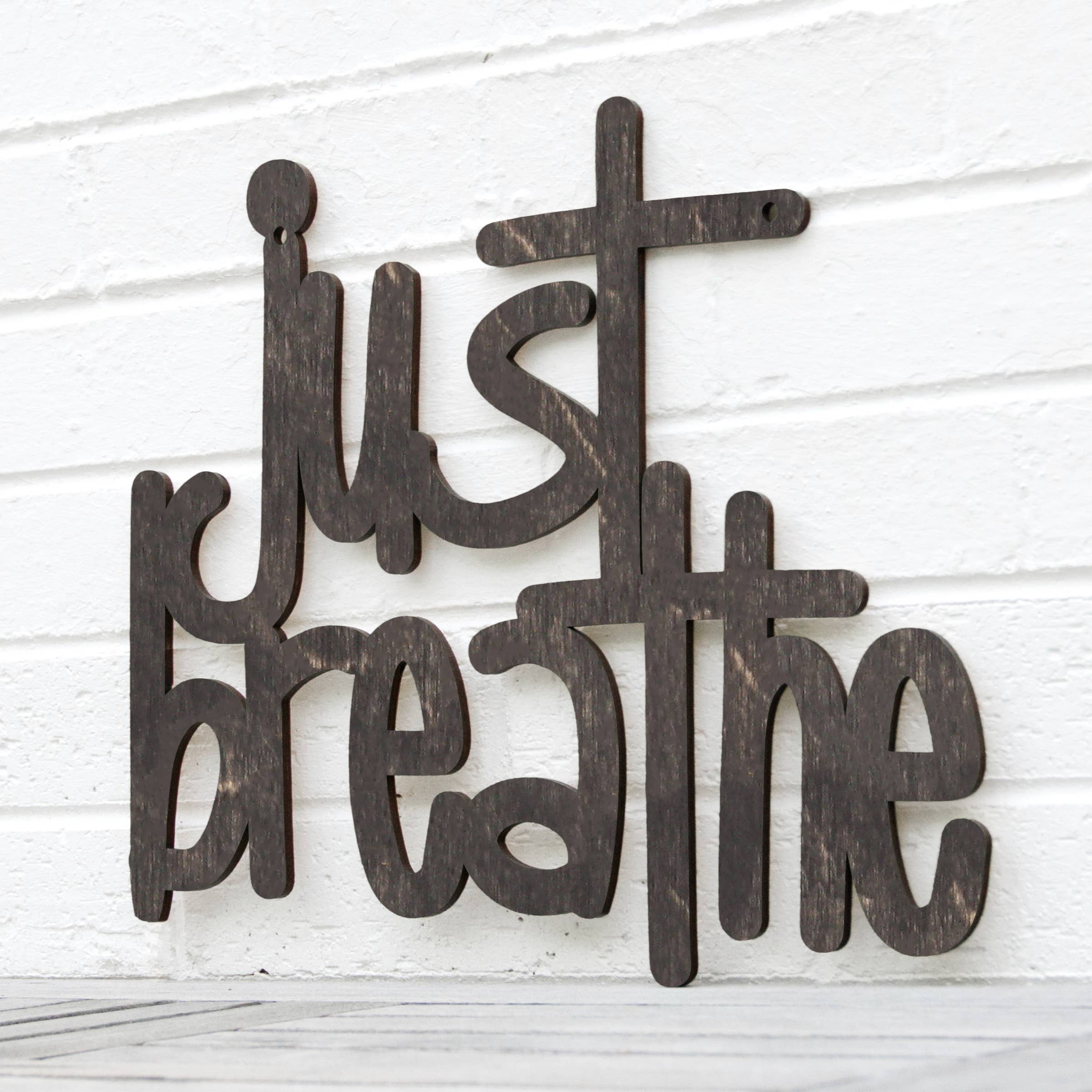 Spunky Fluff - Wholesale Wall Sign - Just Breathe, Inspirational Wood Wall Art Sign13