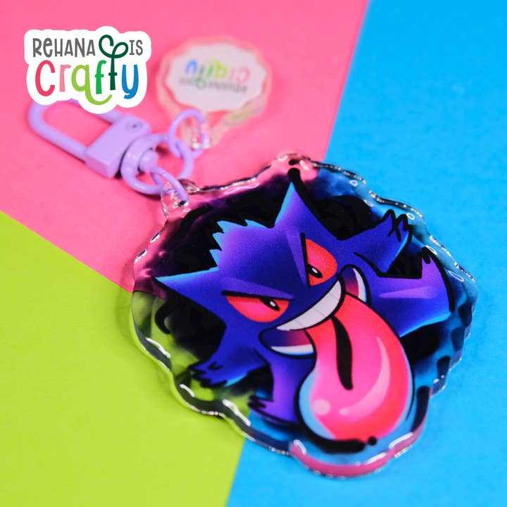 Rehana is Crafty - Wholesale Keychain - Kids - Gengar | Acrylic Keychain