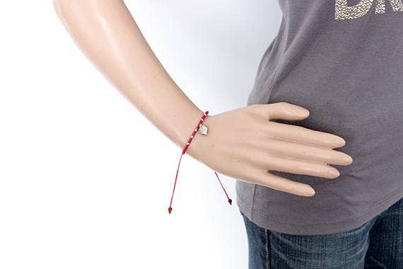 Red Original Price $18 | Silver .925 Charm Adjustable Bracelet for wholesale on Faire10