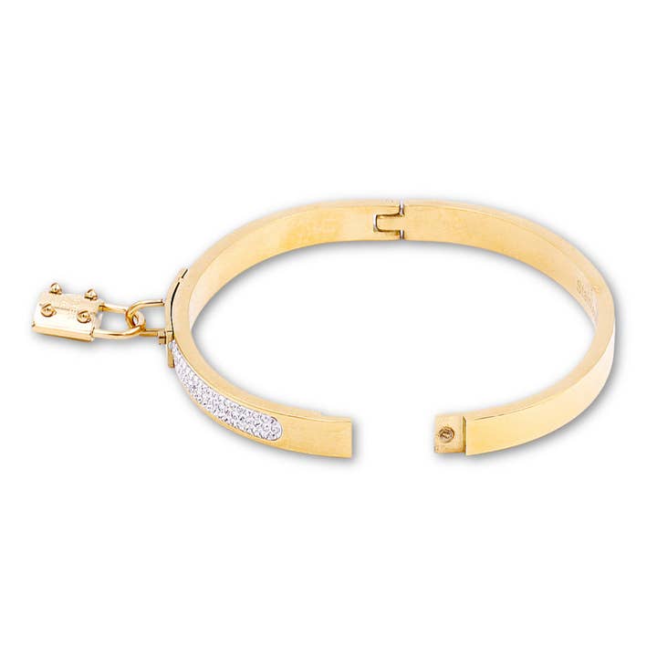 Embellish Your Life - Wholesale Bangle Bracelet - Lock Crystal Bracelet3