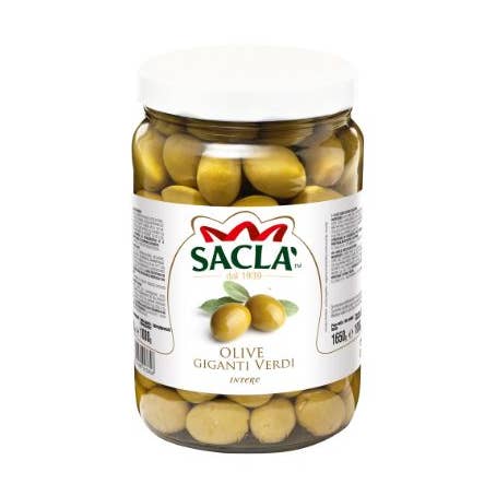 REUZENGROENE OLIJVEN IN HUN GEHEEL IN HUN NATUURLIJKE VORM 1,650 kg voor wholesale door Sacla