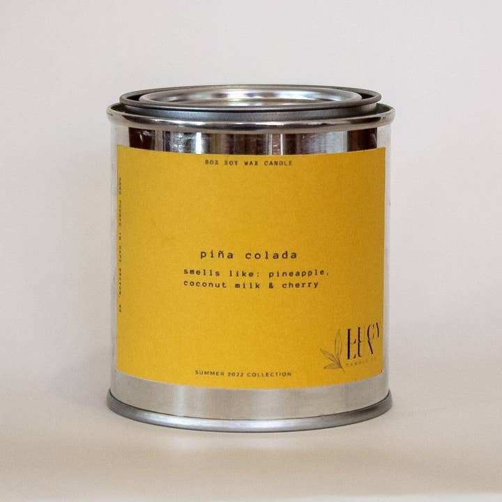 vela pina colada 8oz por atacado de Lucy Lux Candle Company