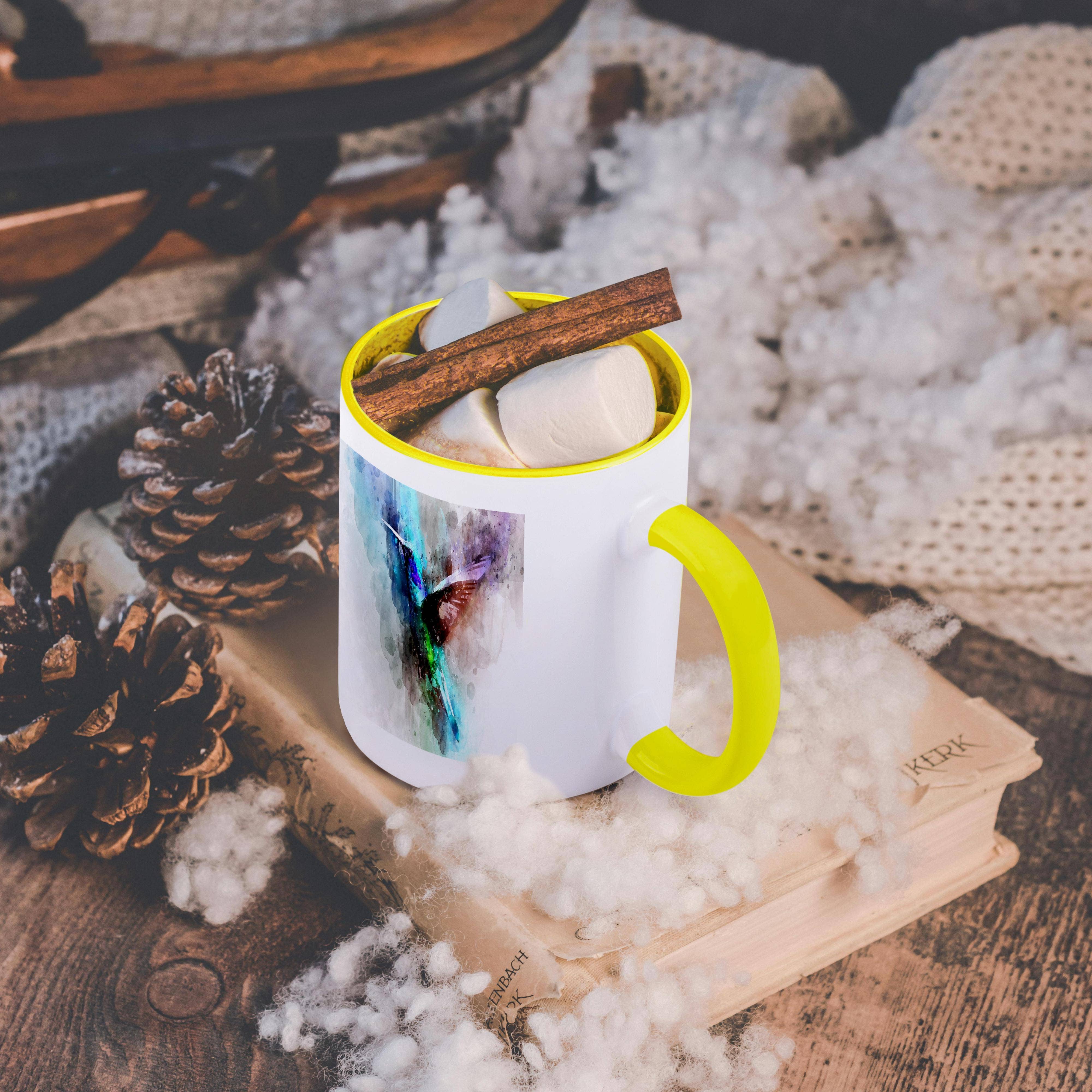 3dRose - Wholesale Coffee Mug - 3dRose, Image of Humming Bird In Aqua Purple Watercolors, Mug5