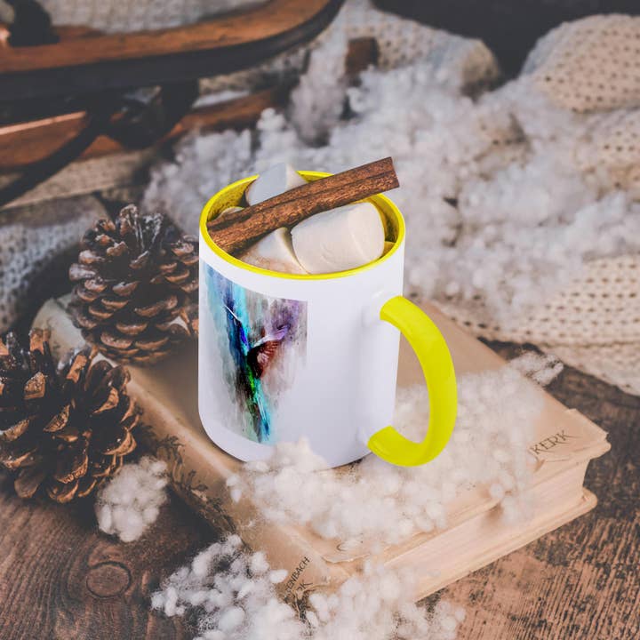 3dRose - Wholesale Coffee Mug - 3dRose, Image of Humming Bird In Aqua Purple Watercolors, Mug5