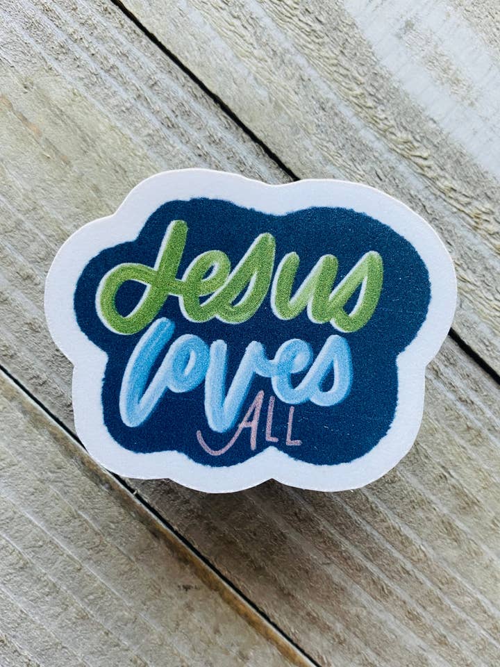 Jezus houdt van alles - Sticker voor wholesale door Making With Grace