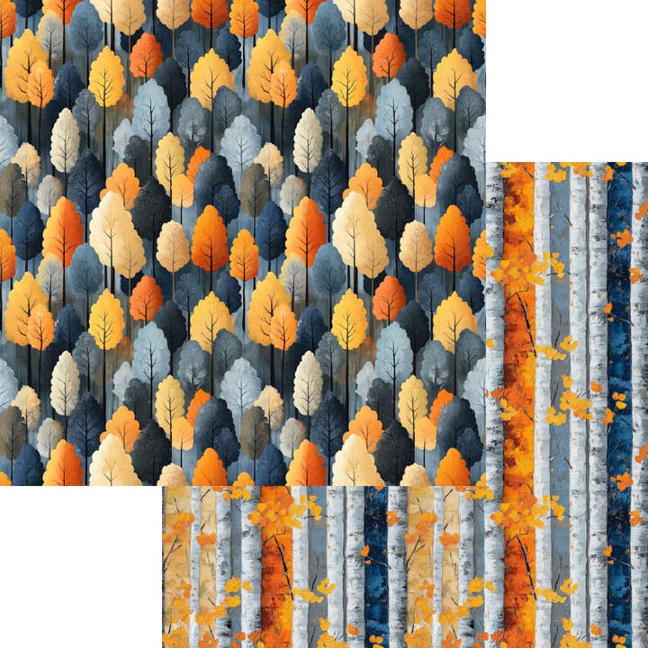 SSC Wholesale - Wholesale Scrapbook - Indigo Fall 12 x 12 Scrapbook Paper & Embellishment Kit by SSC Designs - 3 Kits3