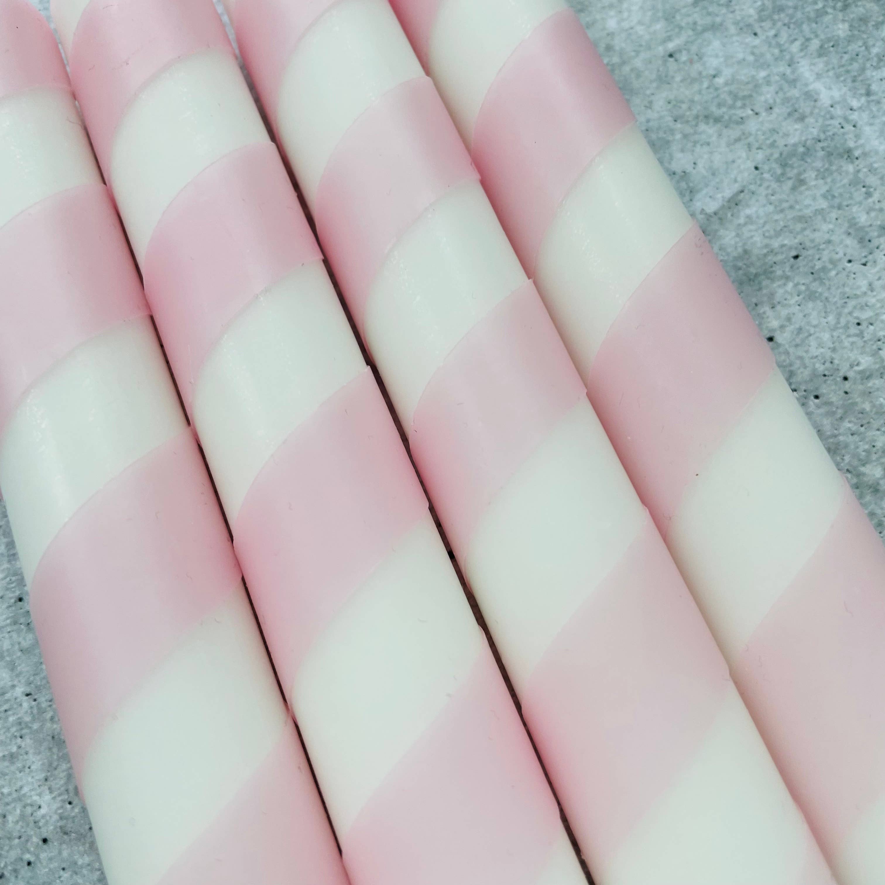 Wolkenreich - Wholesale Tapered Candle/Candlestick - Dip Dye Candles | Swirl Pink | Set of 45