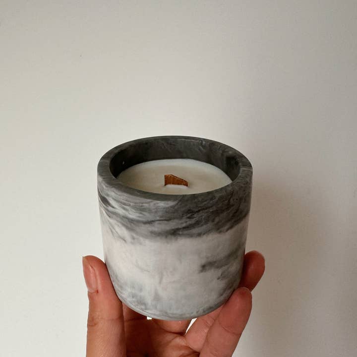 My Milky Candle – wholesale Jar/filled candle – Handmade candle jar jesmonite marble soy wax
