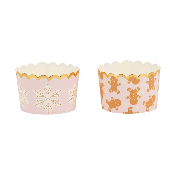 PLJC1859 - Vasos gigantes de comida con forma de copos de nieve con forma de copos de nieve de pan de jengibre, laminados, 40 unidades para venta al por mayor de My Mind’s Eye