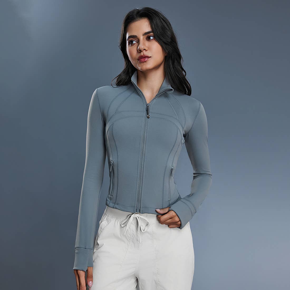 Sodalemon - Wholesale Athletic Jacket - Women's - Women Slim-Fit Wind-Resistant Quick-Dry Sports Jacket7