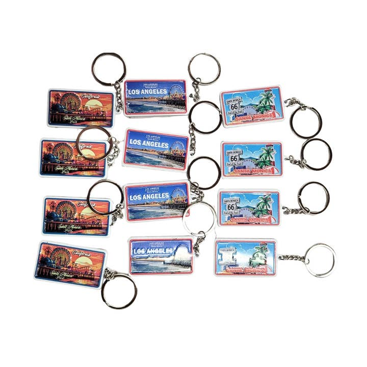 Llavero Souvenir de Los Ángeles Santa Mónica para venta al por mayor de ZKY Wholesale