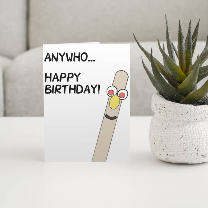 Stick Stickly hilsen kort for engroshandel hos Geeked Out Greetings