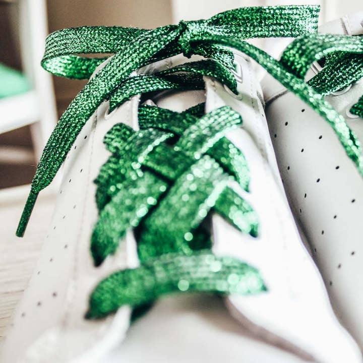 furiouslaces - Wholesale Shoelaces - Women's - Green glitter laces