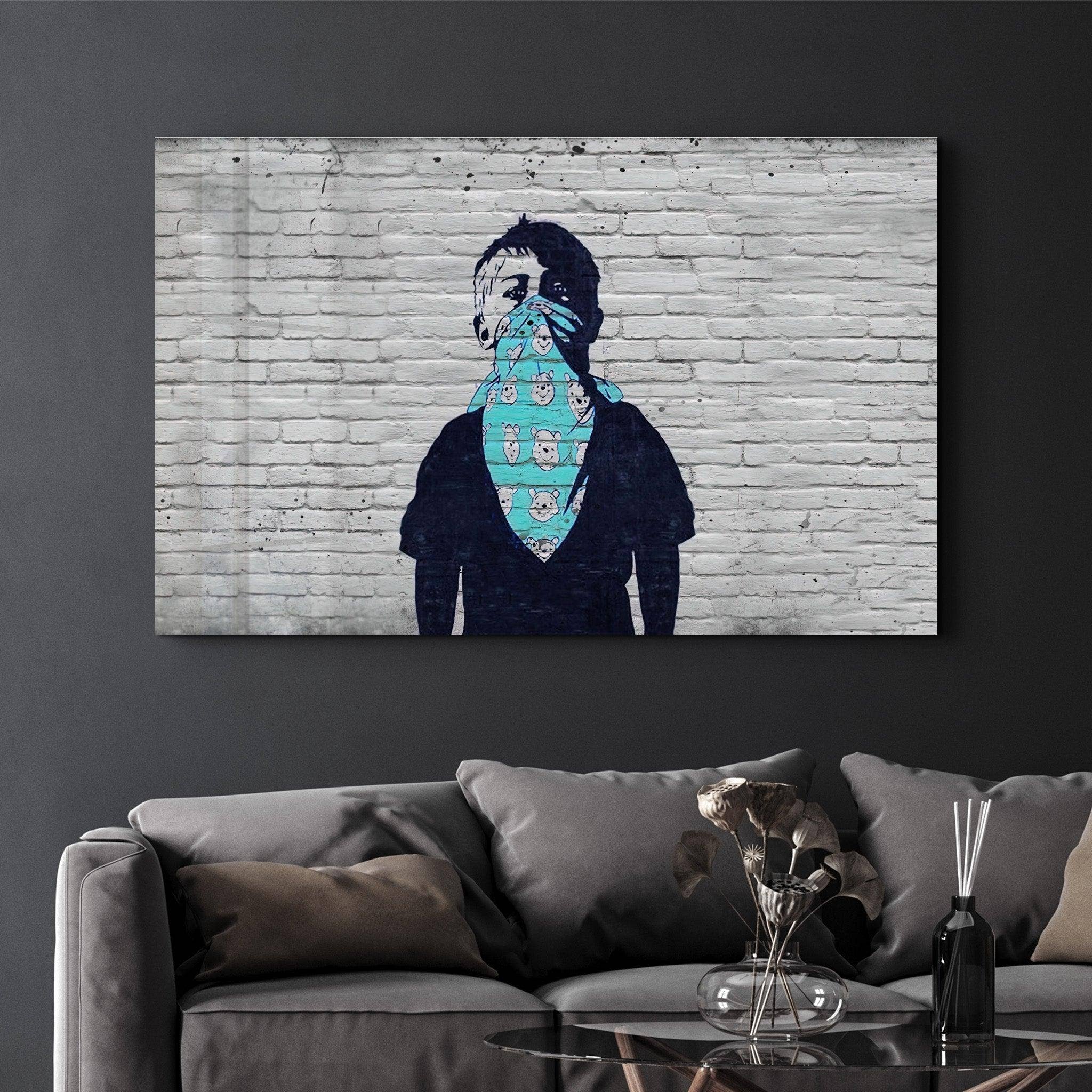 Artdesigna KG – wholesale Konsttryck – Banksy - Nalle Puh | Glasväggkonst4