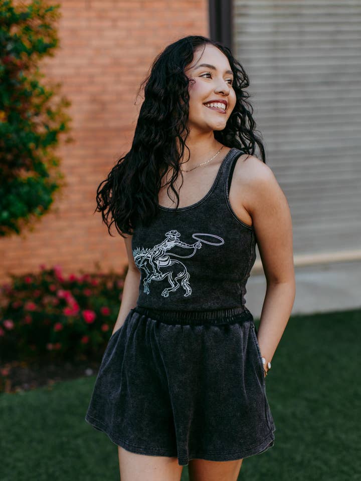 MK428 Bronc Bustin Weekend 2 Piece Skort Crop Set for wholesale by Merigold Kiss