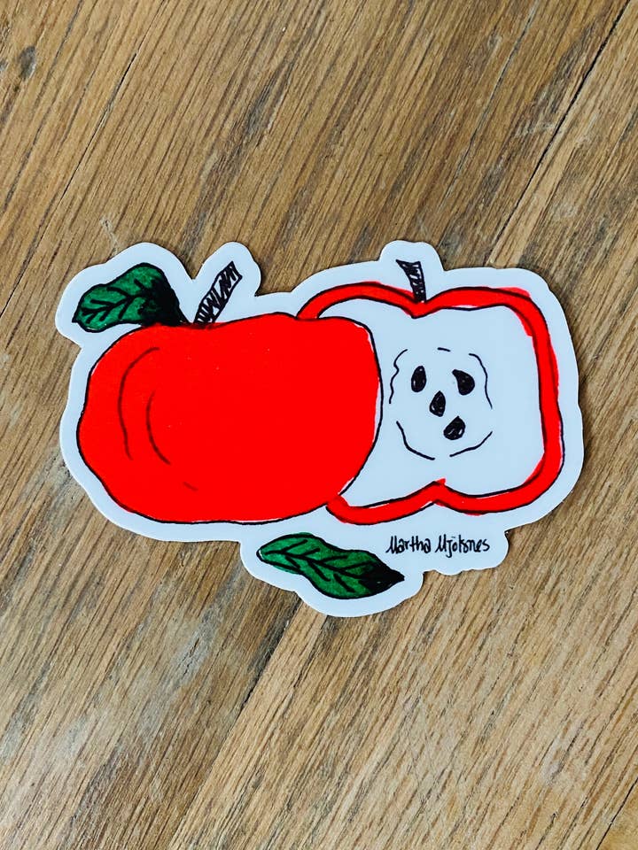 Adhesivo Harvest Apple de 3 pulgadas para venta al por mayor de Little Viking Art