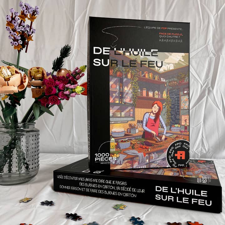 Face de Puzzle - Wholesale Puzzle - Adult - 1000 Piece Puzzle - Oil on Fire0