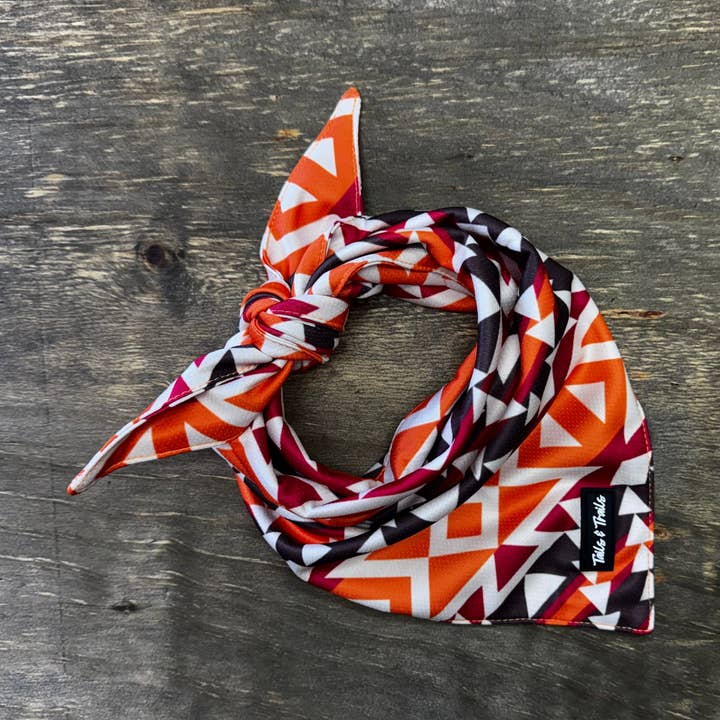 Bandana Aztec Orange pour la vente par Tails and Trails
