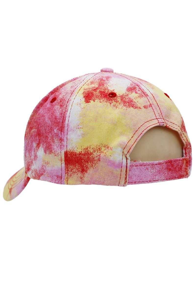 Cap Zone – Engroshandel Baseballkasket - Dame – Pastel spraymaling Tie Dye Confetti Baseballkasket10