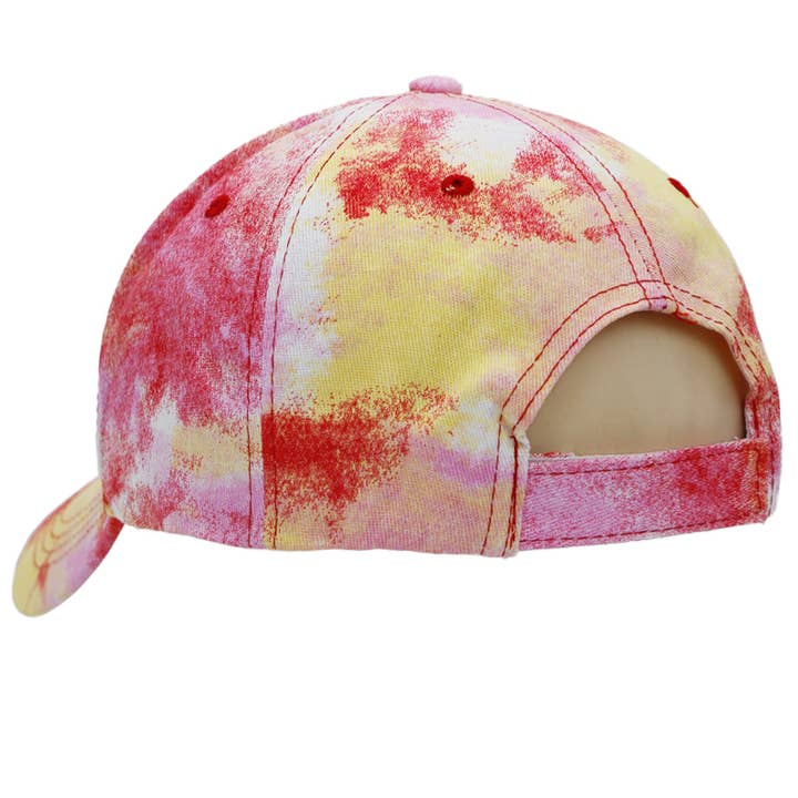 Cap Zone – Engroshandel Baseballkasket - Dame – Pastel spraymaling Tie Dye Confetti Baseballkasket10