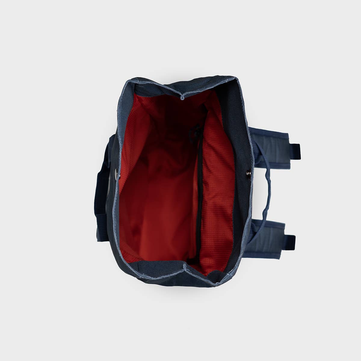 BILLYBELT - Wholesale Backpack - Men's - Roll-top 100% recycled polyester backpack - Navy and khaki3