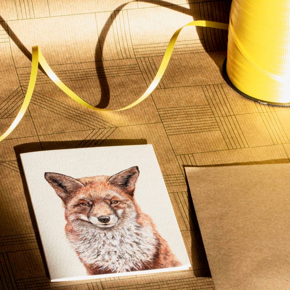 Tracey Parsons Art – wholesale Everyday greeting card – Red Fox A6 Greeting Card - Blank 4