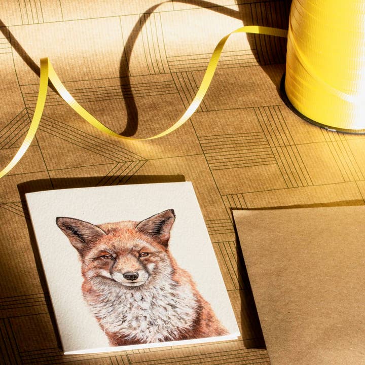 Tracey Parsons Art – wholesale Everyday greeting card – Red Fox A6 Greeting Card - Blank 4
