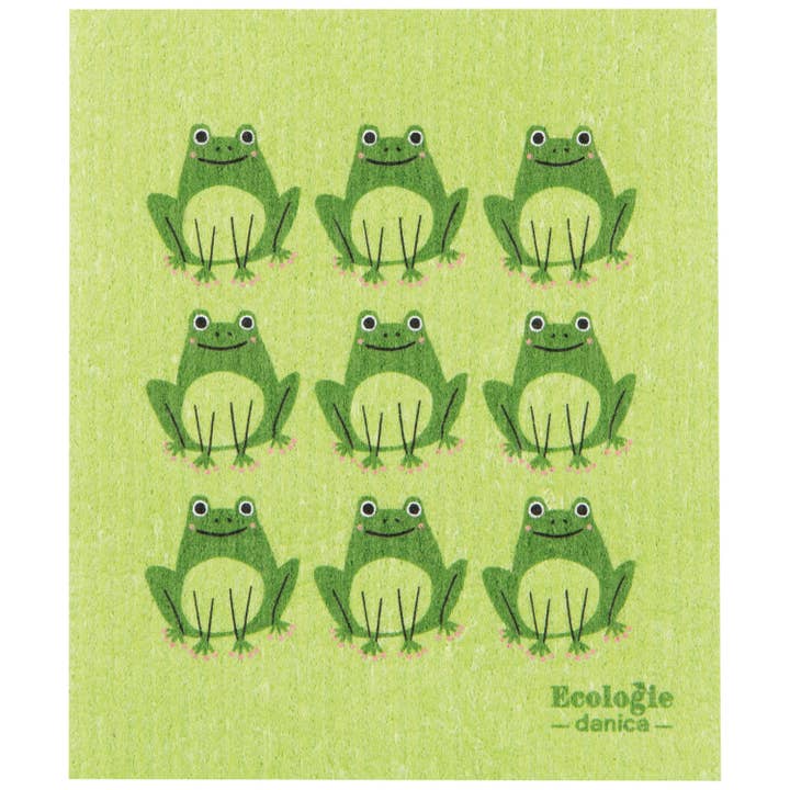 Ribbit Swedish Dishcloth for wholesale by Ecologie