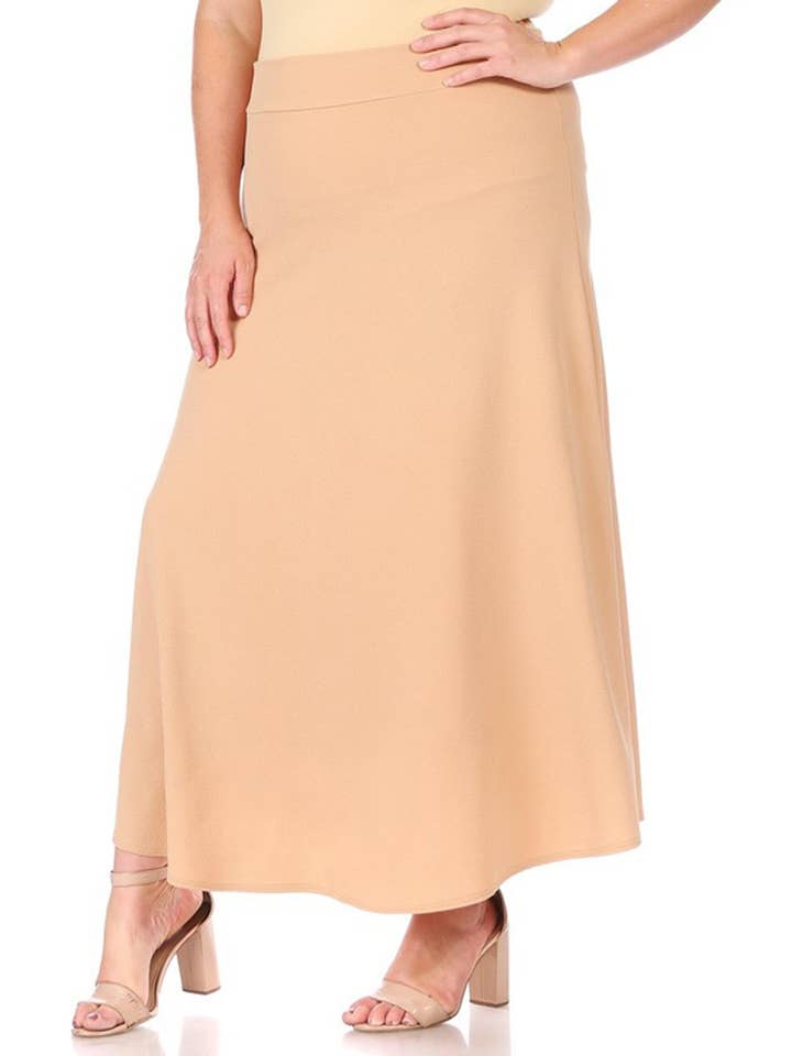 MOA COLLECTION – Saia - Mulher por atacado – Saia Longa Plus Size Flare Linha A para Mulher11