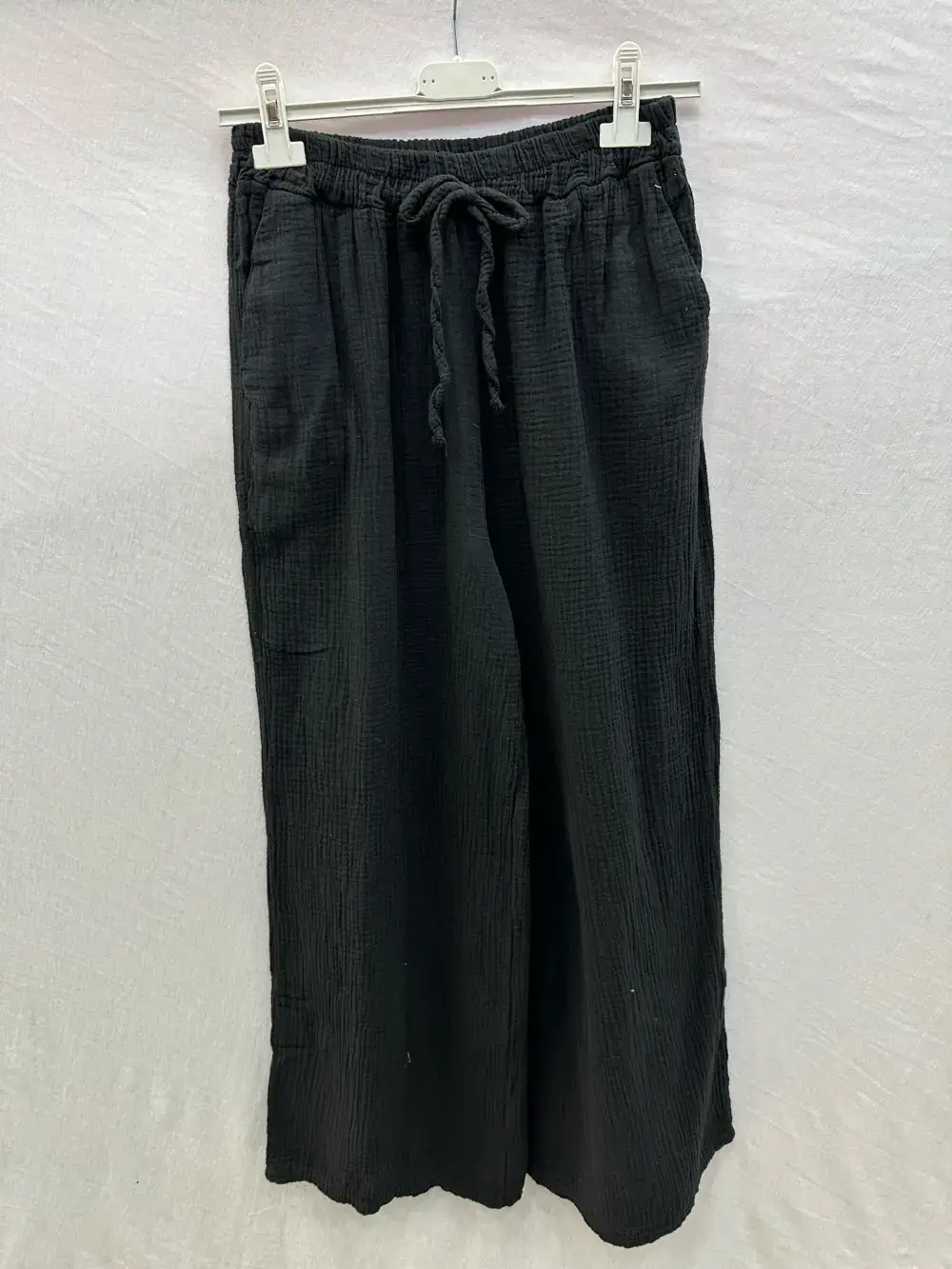 Mimi & Gogo - Wholesale Pants - Women's - Cotton gauze pants with pockets @5375_PGazePoches7