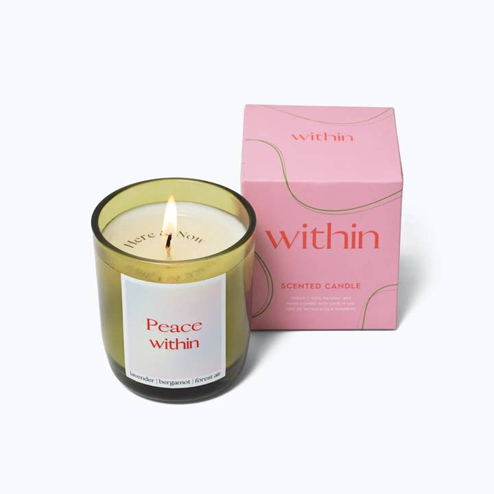 Within Candles - Wholesale Jar/Filled Candle - Peace Within Candle - Lavender, Bergamot, Forest Air4