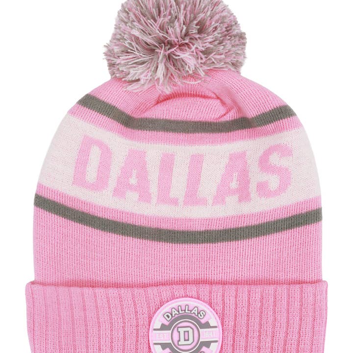 Cap Zone - Wholesale Beanie - Women's - Dallas D Logo Single Pom Cuffed Trooper Beanie2