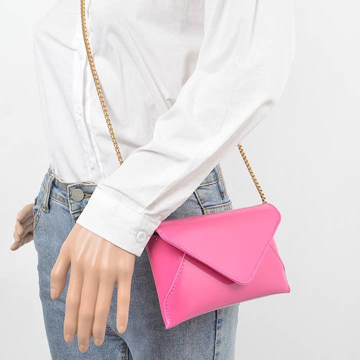 3AM BY H&D ACCESSORIES - Wholesale Clutch Bag - Women's - ENAMEL ENVELOPE CLUTCH