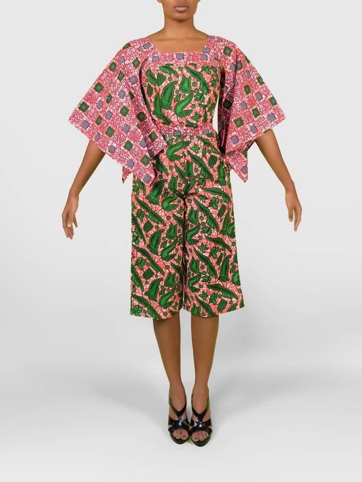 Fly Sleeve Princess Seam Jumpsuit With Belt for wholesale by Cadling Fashions Ltd