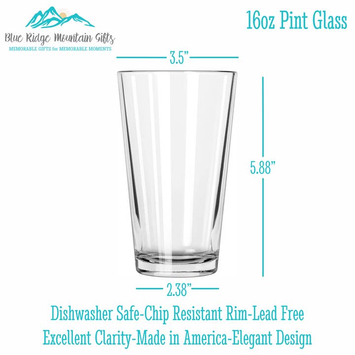 Blue Ridge Mountain Gifts - Wholesale Beer Glass/Mug - Richmond VA - Street Map - Engraved Pint Glass