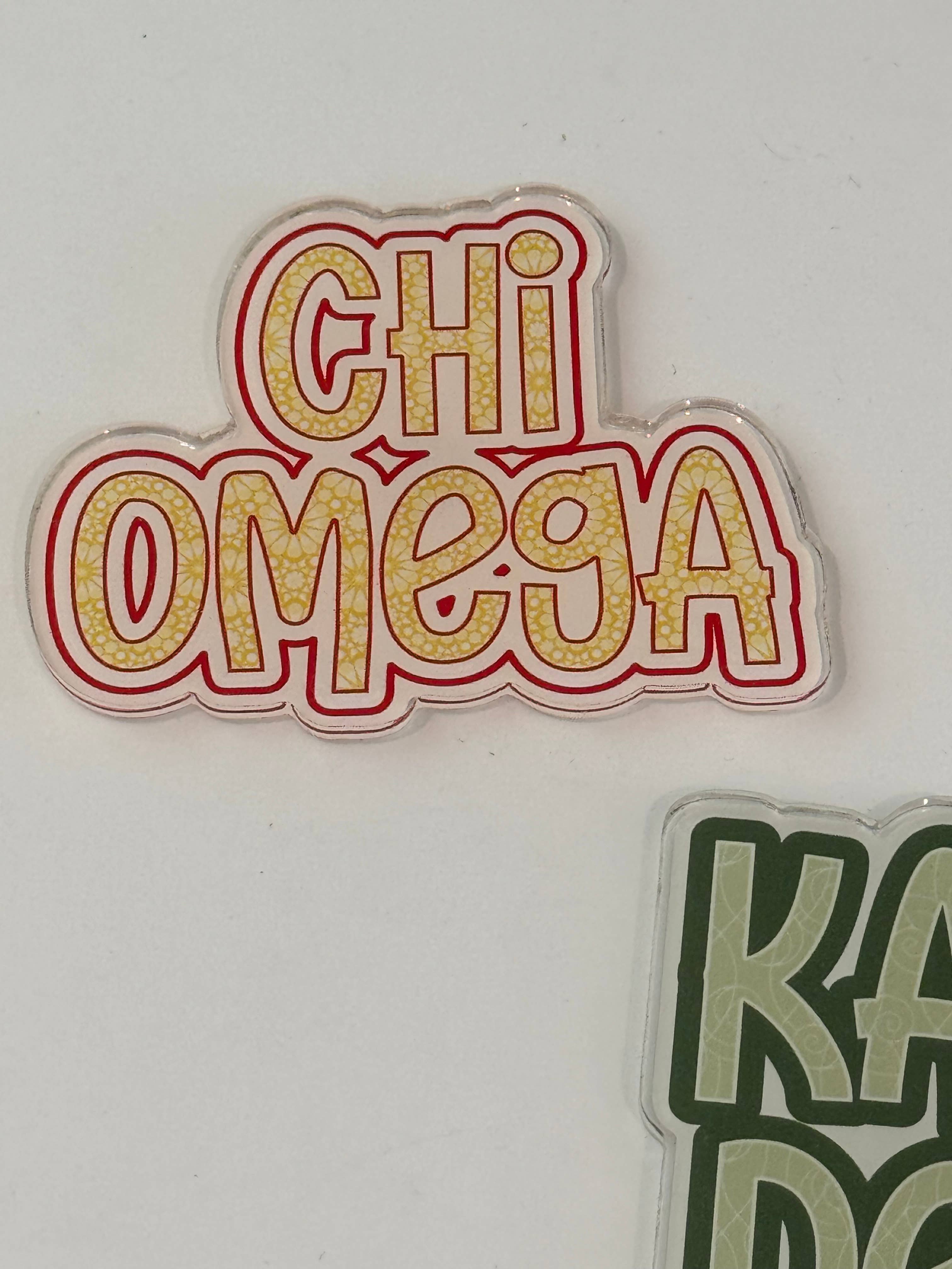 Buttongirl99 - Wholesale Magnet - Sorority Colorful Acrylic Magnet10