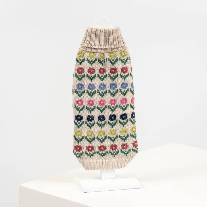 Alqo Wasi - Wholesale Pet Sweater - Dog - Flower Alpaca Dog Sweater10