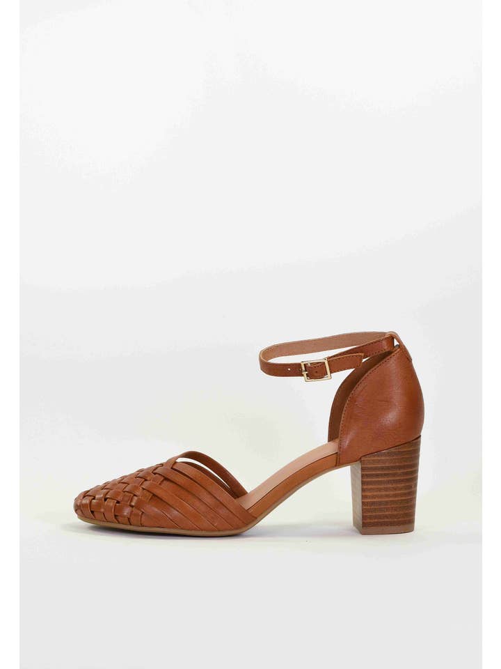 Emilie Karston - Venta al por mayor Sandalias - Mujer - Sandalias de tacón alto DANIELLE con cuero trenzado frontal