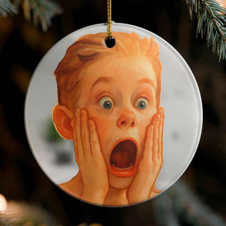 Kevin Aftershave Scream Home Alone Ceramic Ornament for wholesale by Buffalovely