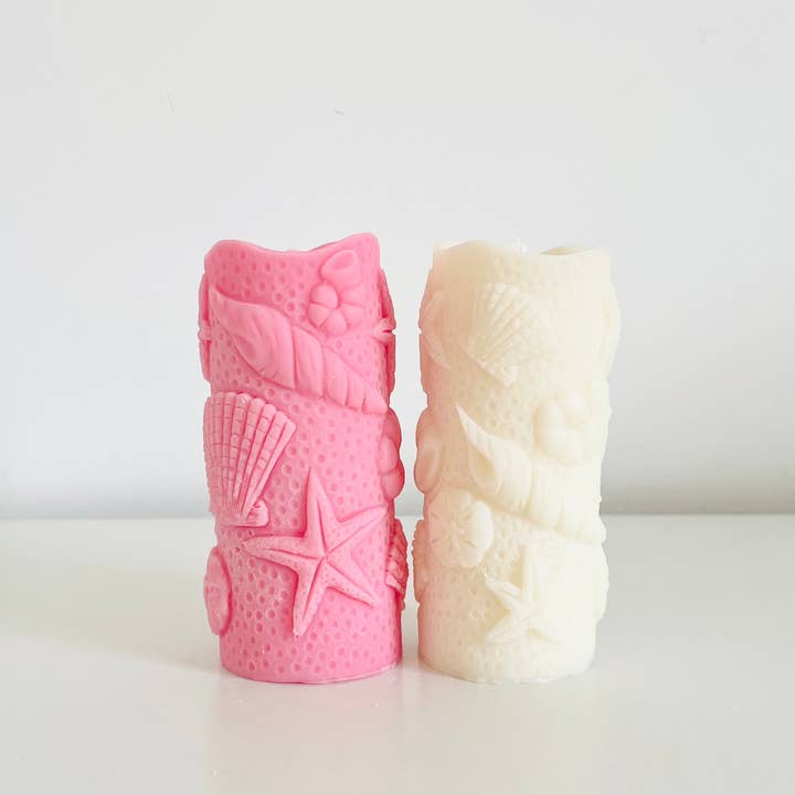 Sweet-Deco Creative - Wholesale Novelty Candle - Hand cast “seashell” pillar candle with fragrance options4