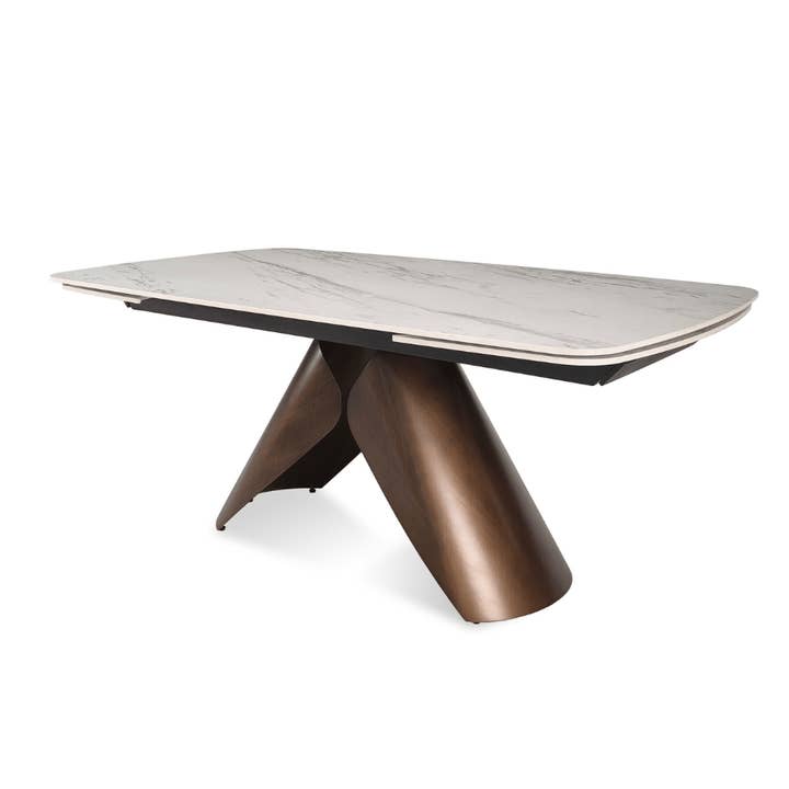 Table extensible | Plateau en céramique italienne blanche Perge pour la vente par Your Bar Stools